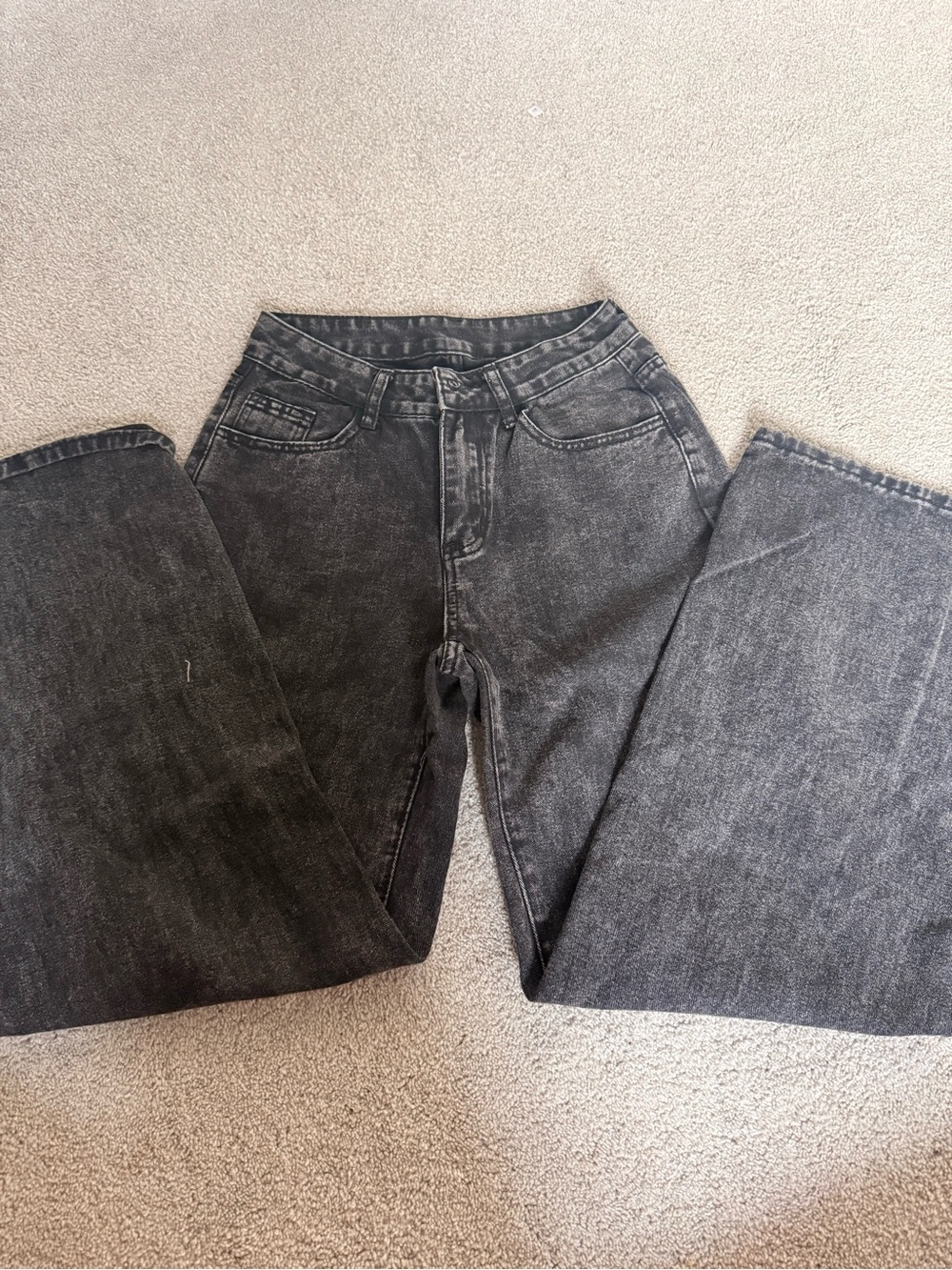 High-Rise Black Flare Jeans — Wide Leg Denim